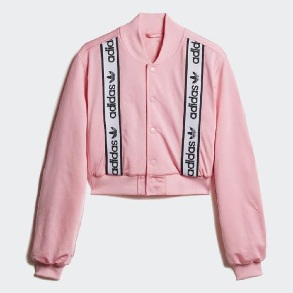 Adidas Pink Cropped Bomber Jacket Kylie Jenner